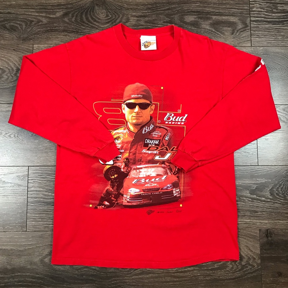 Winner’s Circle Mens Vintage Dale Earnhardt Jr. Long Sleeve Red T-Shirt Sz Large